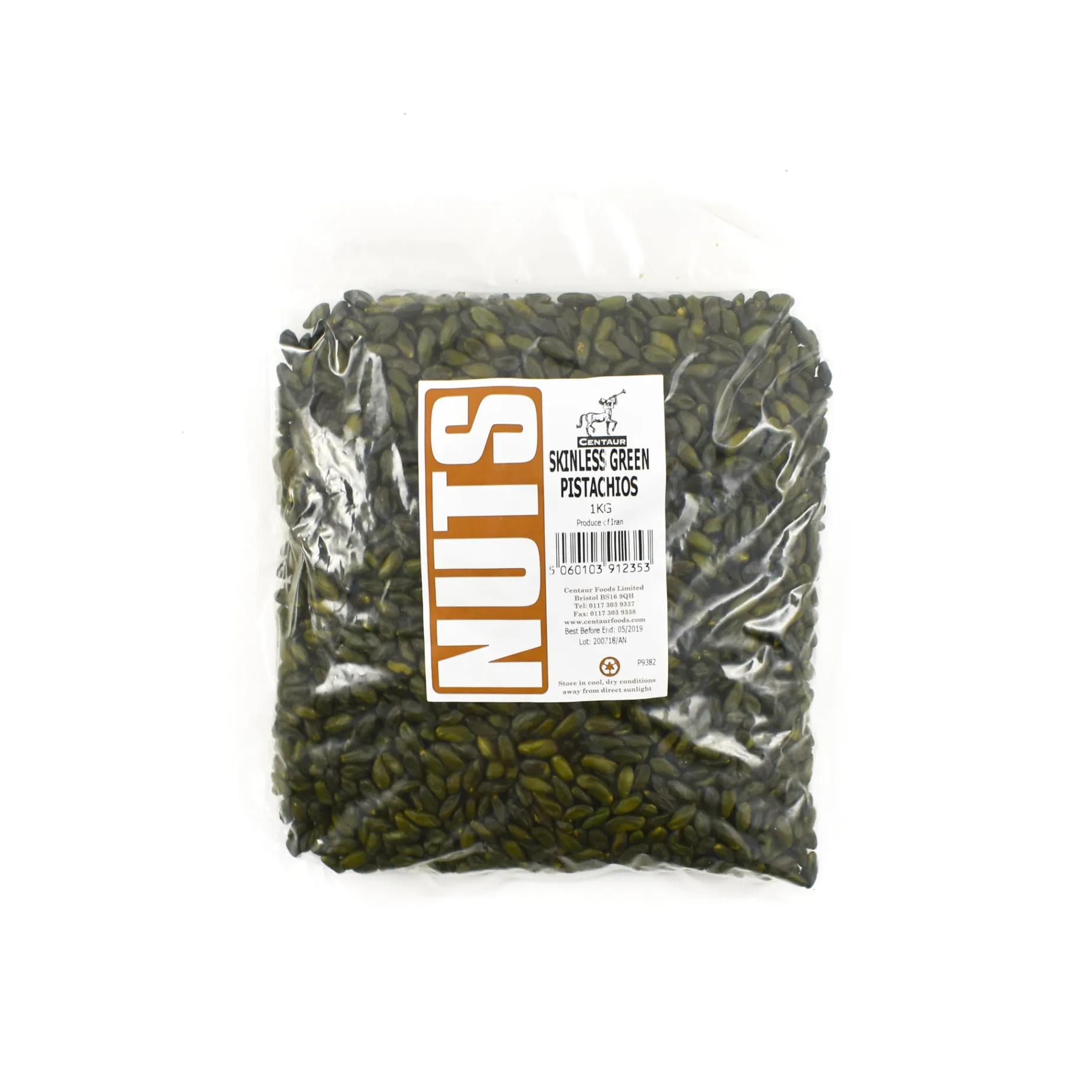 Short Dated Green Skinless Pistachios, 1kg