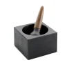 Skeppshult Contemporary Cast Iron & Walnut Pestle & Mortar