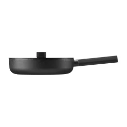 Skeppshult Noir Cast Iron Saute Pan with Lid, 28cm