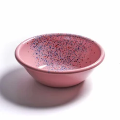 Splatter Fest Enamel Bowl, Pink
