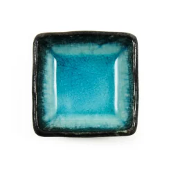 Square Turquoise Dipping Bowl, 7cm