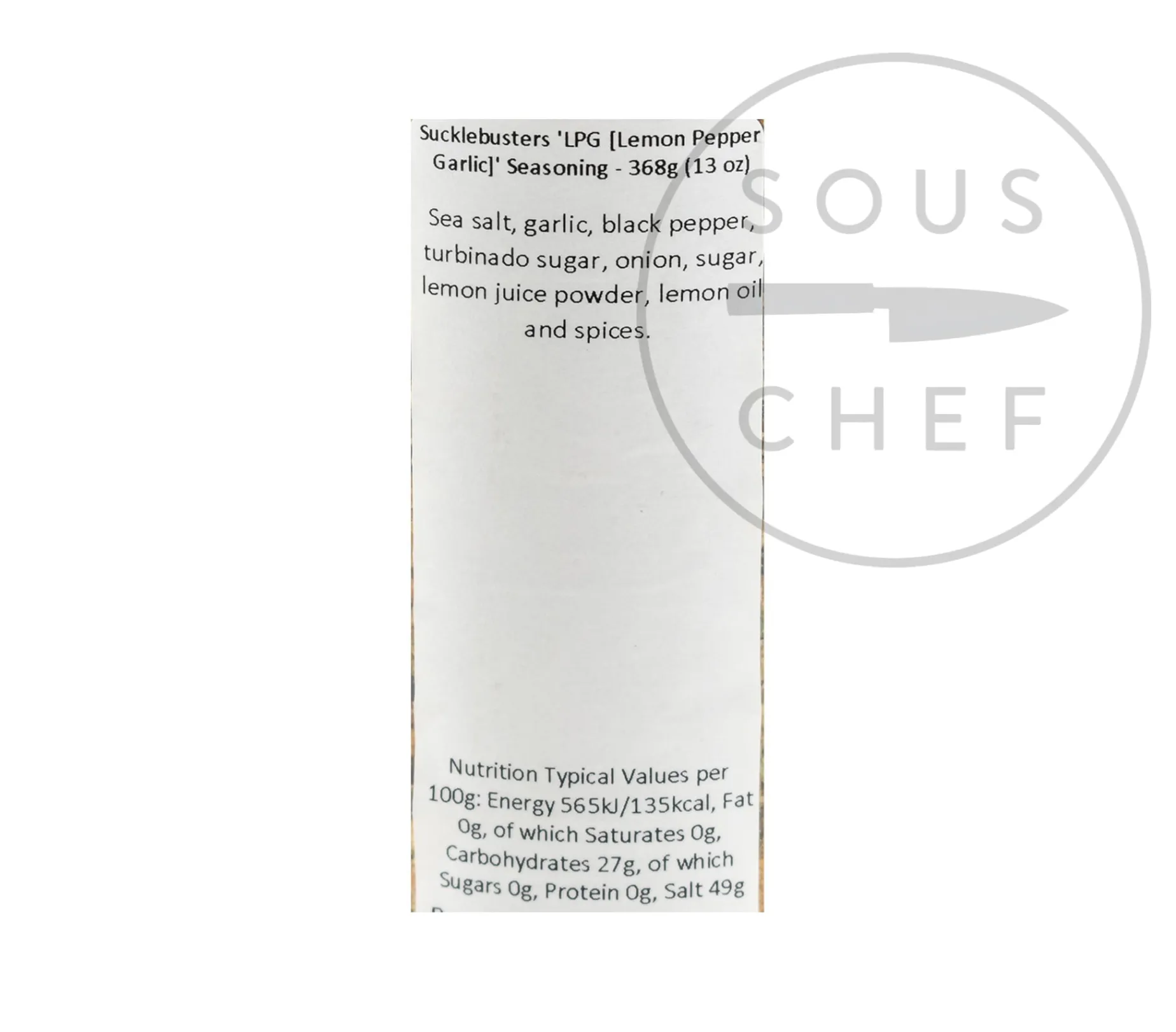 Sucklebusters Lemon Pepper Garlic Seasoning, 368g