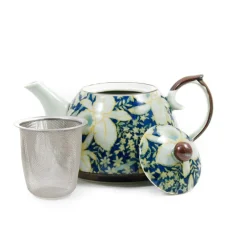 Suisen Blue Japanese Teapot