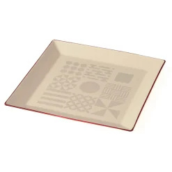 Takenaka Fukue White Square Plate, 19cm