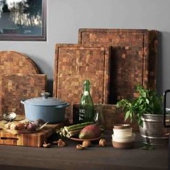 Teakhaus End Grain Butcher Block With Juice Canal, Medium