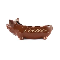 Terracotta Chorizo Pig Serving Dish, 30cm