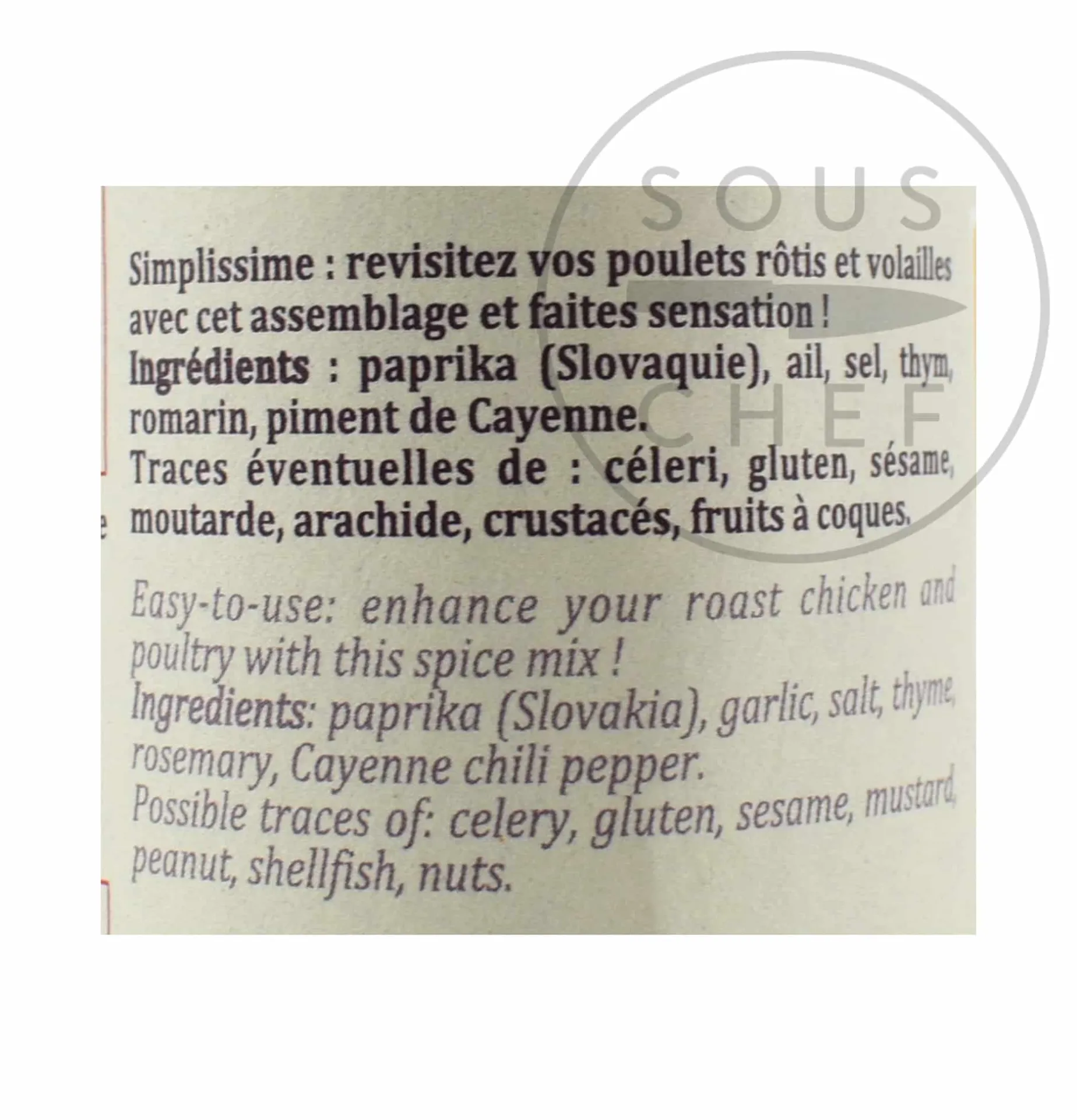 Terre Exotique Roast Chicken Spice Blend, 70g