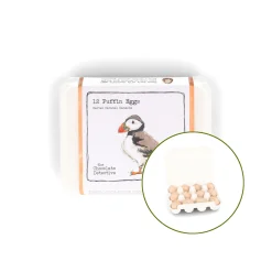 The Chocolate Detective 12 Puffin Chocolate Eggs, 150g