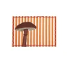 The Platera Striped Shiitake Mushroom Cotton Placemat