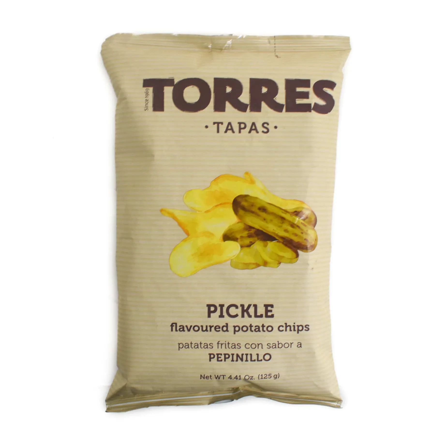 Torres Pickle Potato Crisps, 125g