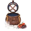 Tuileries Navy Picnic Basket, 2 Person