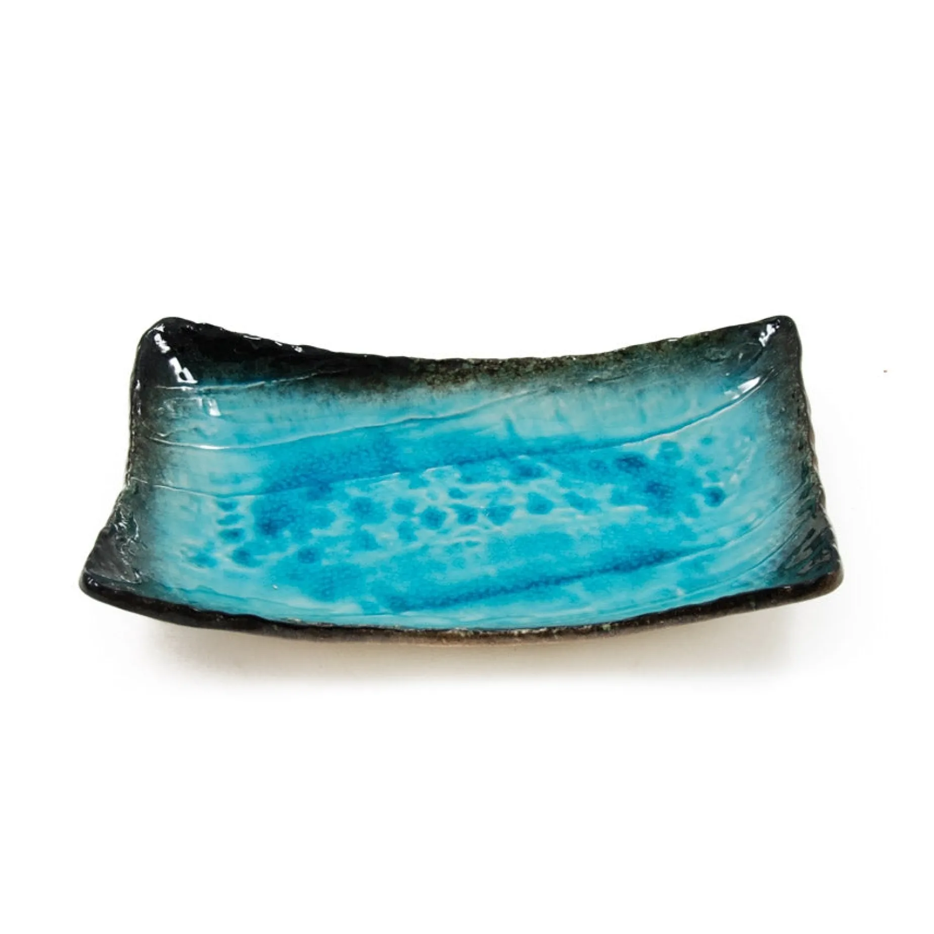 Turquoise Crackle Glaze Platter
