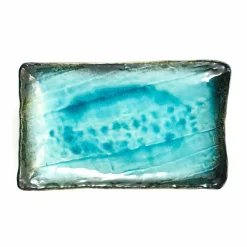 Turquoise Crackle Glaze Platter