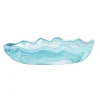 Turquoise Marble Glass Bowl, 21x14cm
