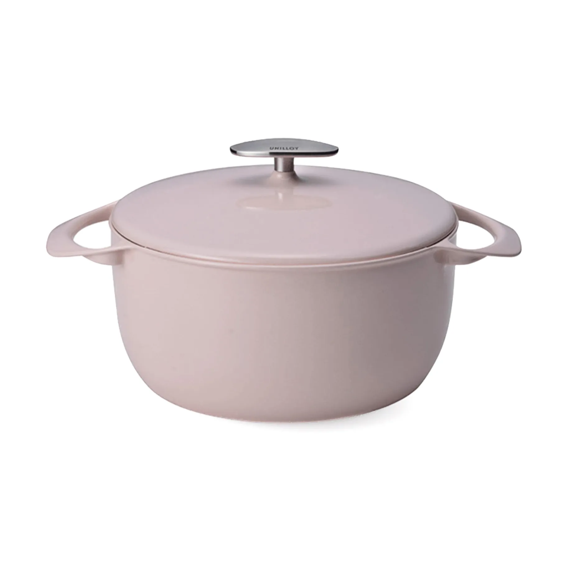 Unilloy Sakura Pink Japanese Lightweight Cast Iron Dutch Oven, 22cm