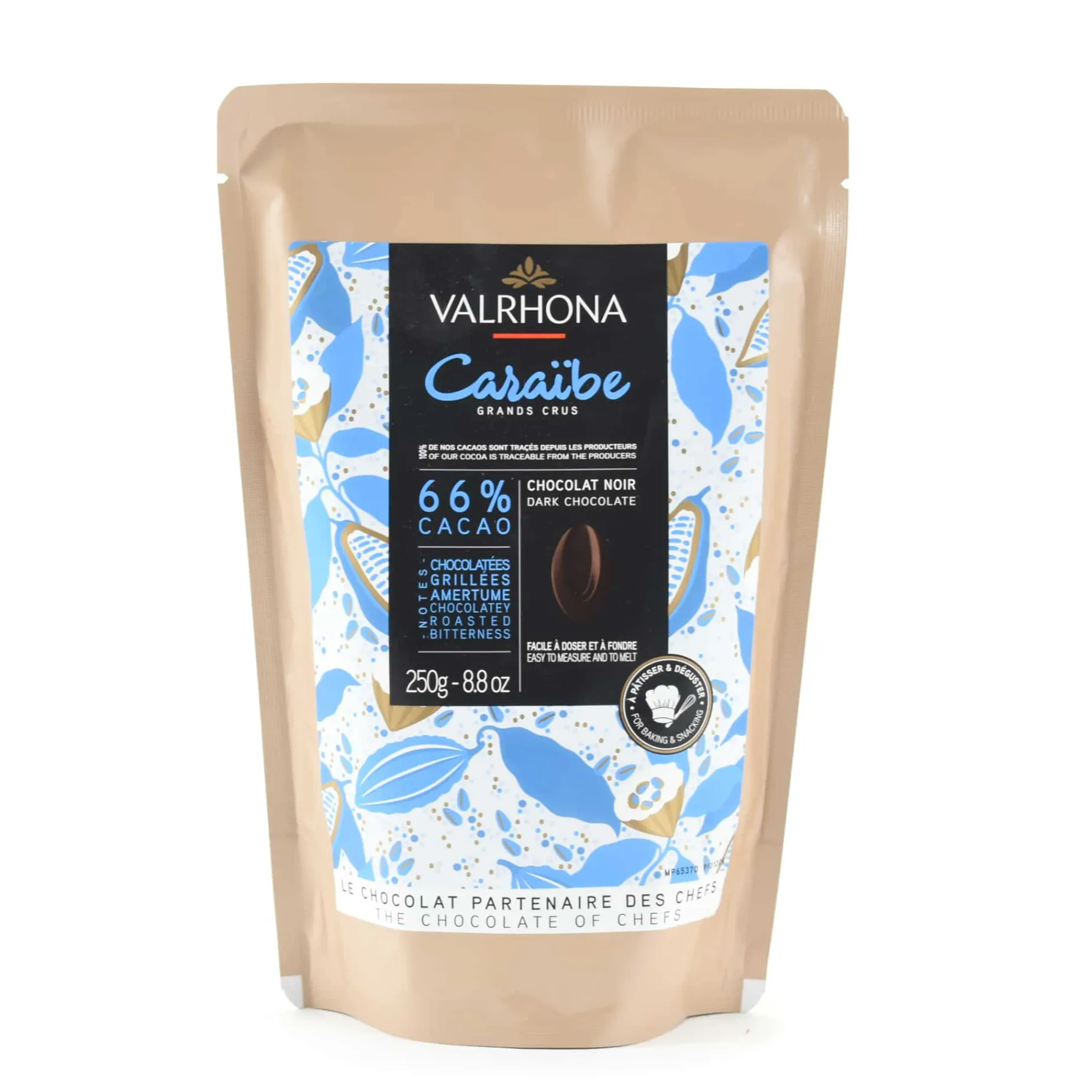 Valrhona Caraibe 66% Dark Chocolate Chips