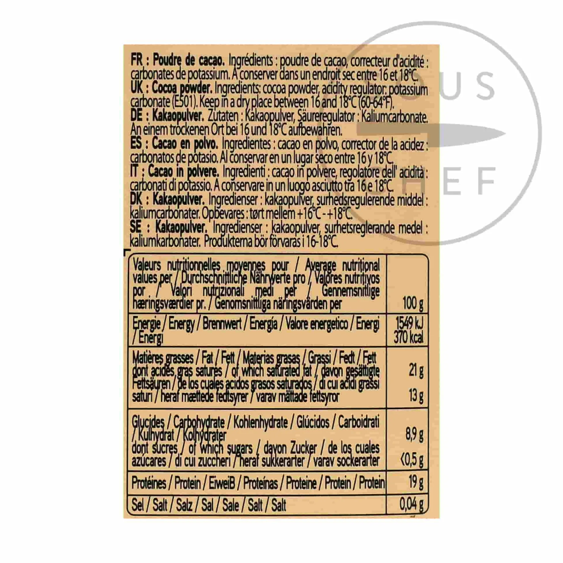 Valrhona Cocoa Powder, 250g