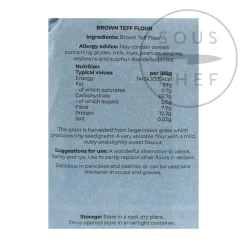 Wholegrain Brown Teff Flour, 500g
