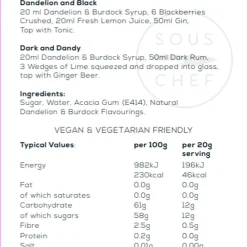 William Fox Premium Dandelion and Burdock Syrup, 750ml