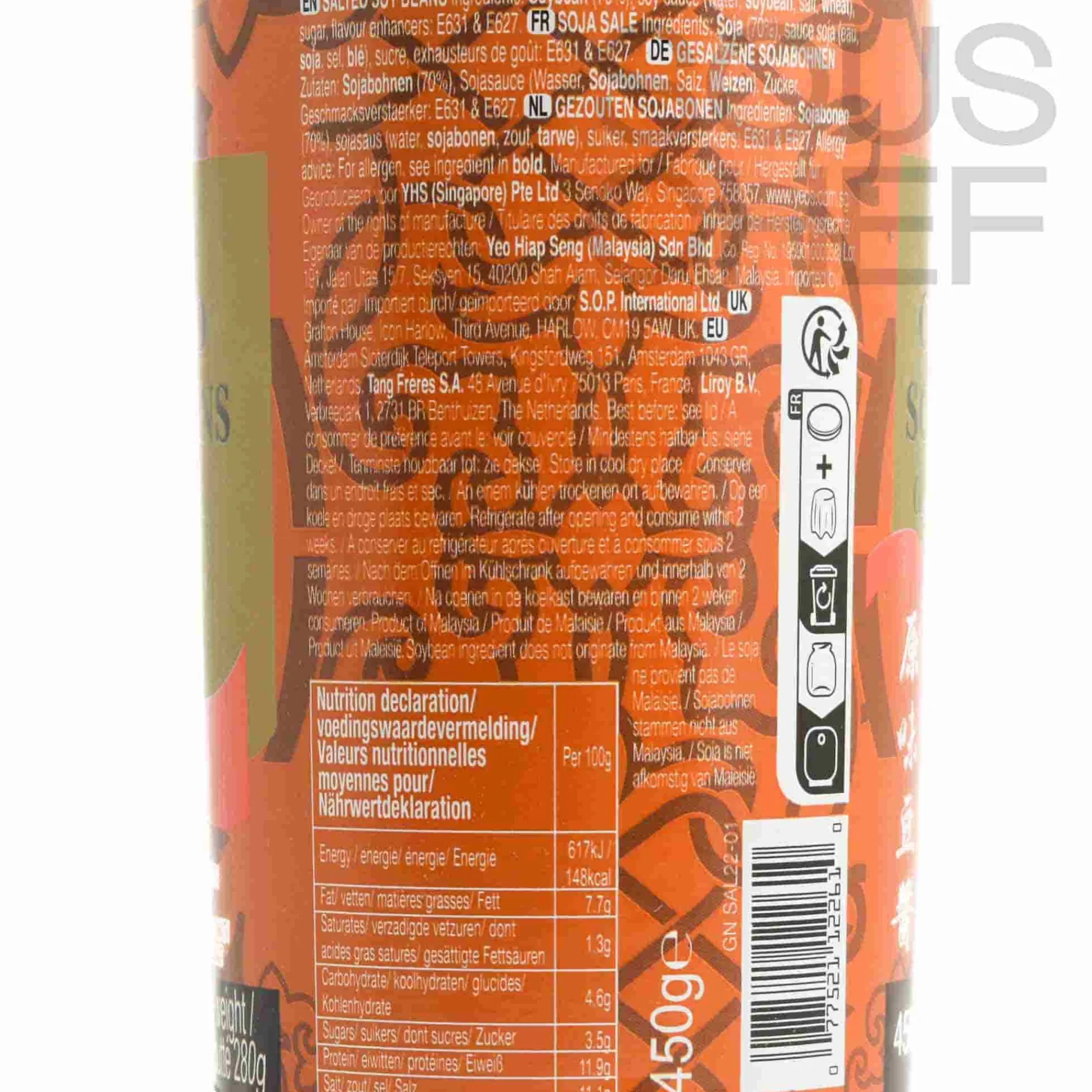 Yeo's Salted Soy Beans, 450g