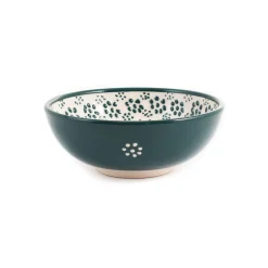 Yesil Ve Beyaz Boyali Cereal Bowl, 15.5cm