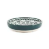 Yesil Ve Beyaz Boyali Shallow Bowl, 16cm