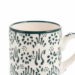 Yesil Ve Beyaz Boyali Straight Mug, 325ml