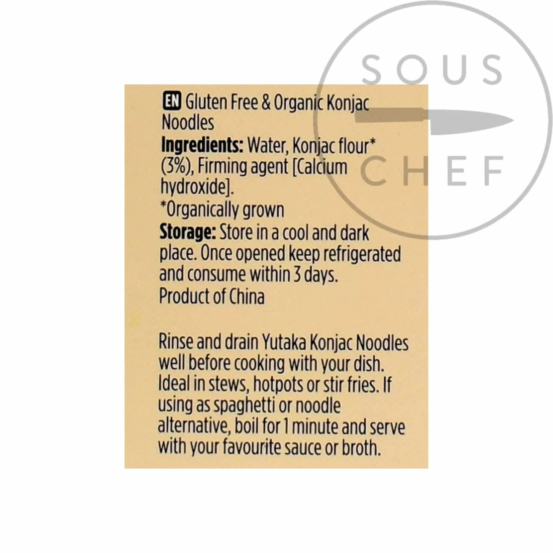 Yutaka Organic Konjac Noodles, 200g
